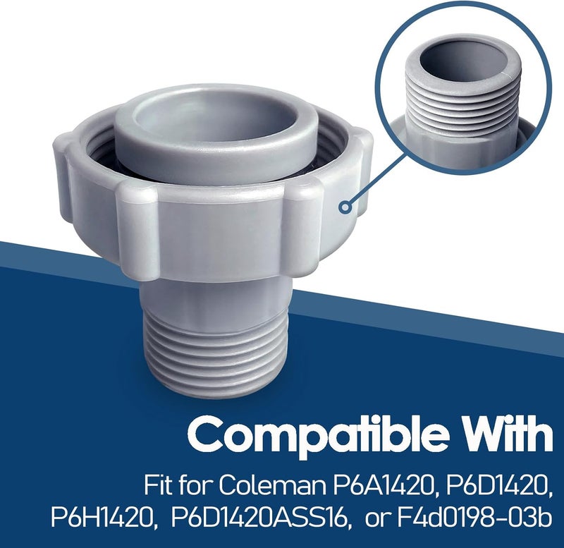 RM Romansk Pool Drain Fitting Connects fits for Coleman Pools, ID1.5-inch Connect To The Bottom Of The Pool and OD1.0-inch Connect To The Garden Pipe - Image 3